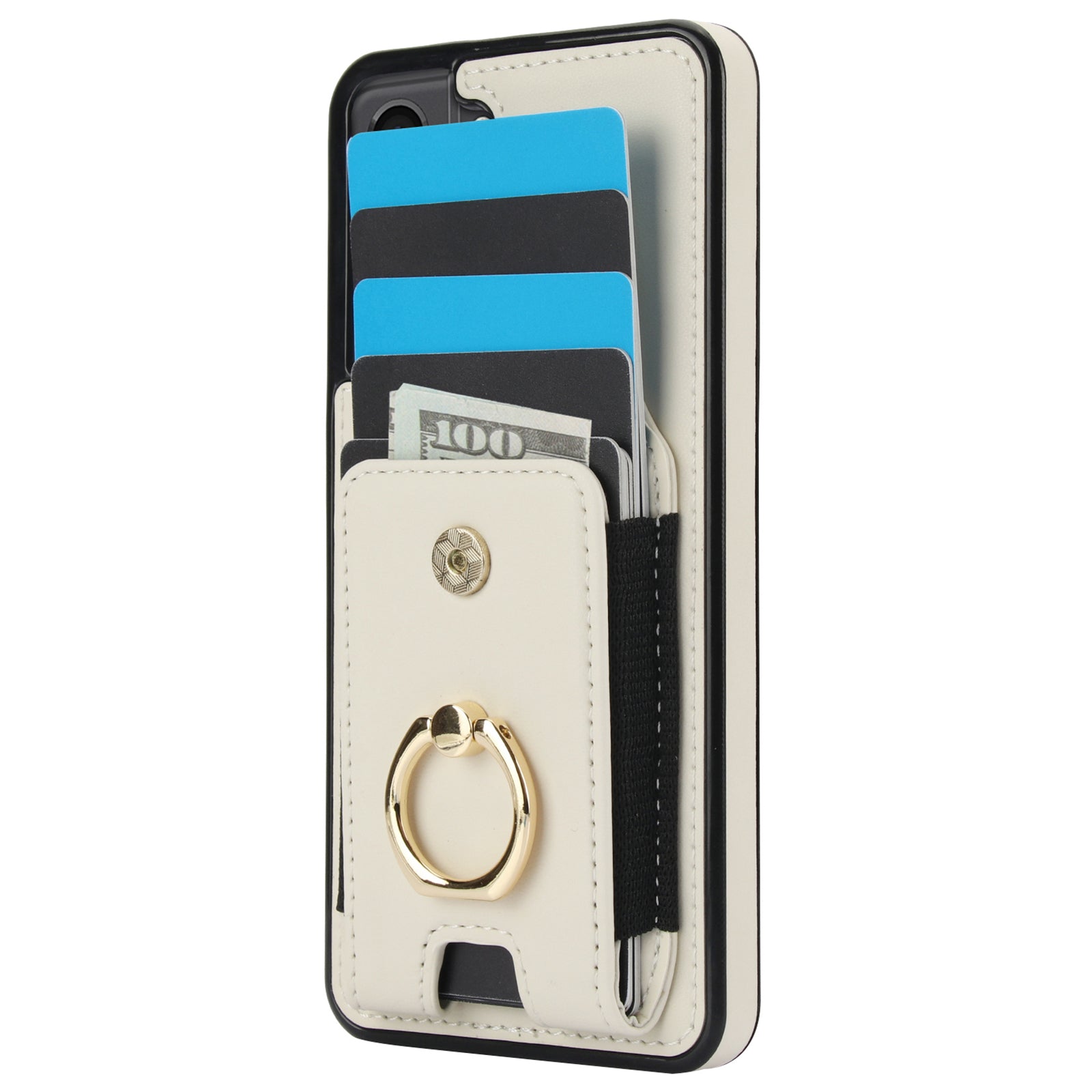 For Samsung Galaxy S23+ Case Card Holder Anti-drop Leather Coated TPU Protective Cover For Samsung Galaxy S23+ Case Card Holder Anti-drop Leather Coated TPU Protective Cover